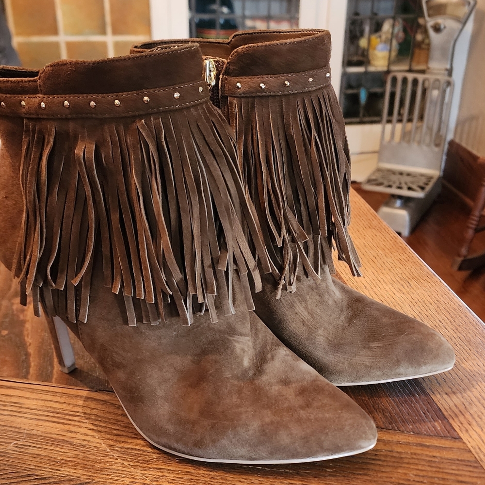 WHBM fringe bootie